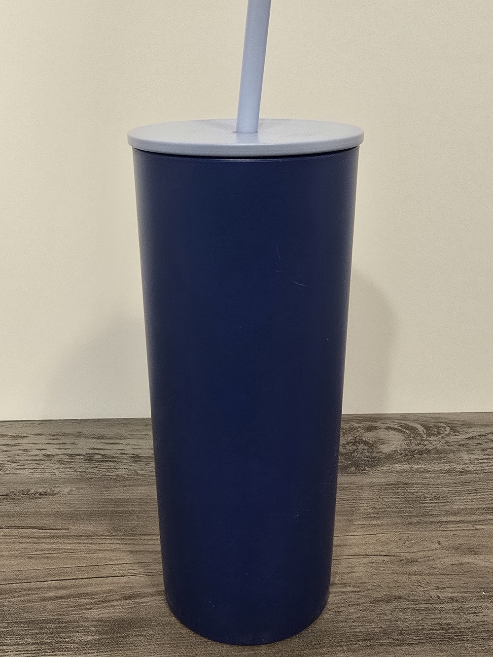 Matte Navy Insulated Straw Tumbler - Everyday Cold Drink Cup